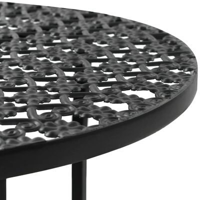 vidaXL Bistropöytä musta 40x70 cm metalli