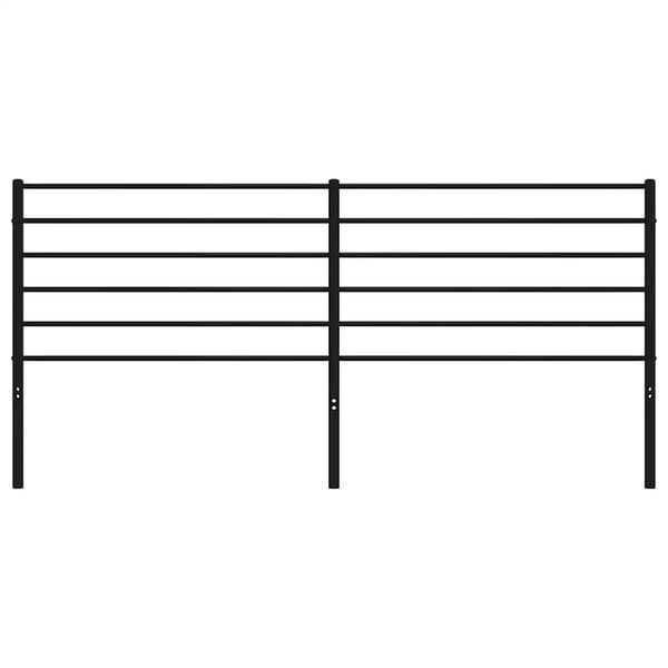 vidaXL Metallinen vaihtop&auml;&auml;ty musta 180 cm