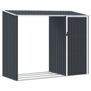 vidaXL Puutarhan polttopuuvaja antrasiitti 245x98x159 cm galv. ter&auml;s