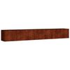 vidaXL Korotettu kukkalaatikko 280x40x40 cm Corten ter&auml;s