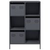 vidaXL Highboard Antrasiitti 68x39x103,5 cm Teräs