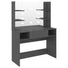 vidaXL Meikkip&ouml;yt&auml; LED-valoilla 100x40x135 cm MDF harmaa