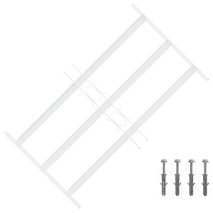 vidaXL Ikkunoiden turvaverkko 3 ristikkopalkilla 43-74 cm