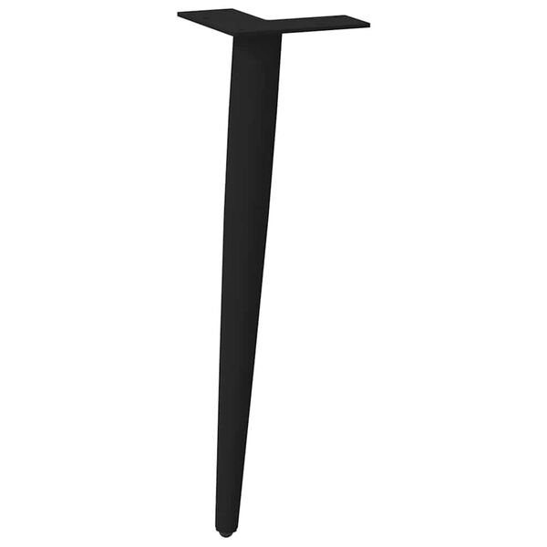 vidaXL Sohvapöydän jalat kartiomaiset 4 kpl musta 42-43 cm teräs