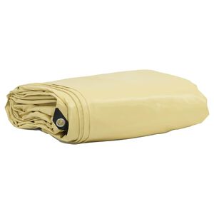 vidaXL Pressu 650g / m&sup2; Beige 2 x 3 m Kangas PVC-pinnoitteella