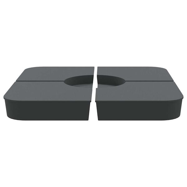 vidaXL 4-osainen päivänvarjoalustasarja ristijalusta varjolle 100kg PP