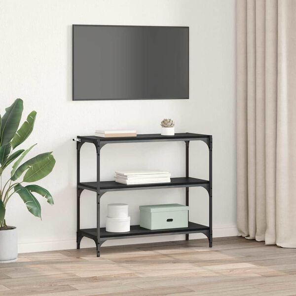 vidaXL Kirjahylly Musta tammi. 80 x 33 x 70,5 cm