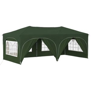 vidaXL Pop-up Juhlateltta 575 x 288 x 245 cm Vihre&auml; Oxford-kangas