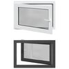 vidaXL Kellari-ikkuna RISOR 90 x 70 cm PVC ja lasi Antrasiitti