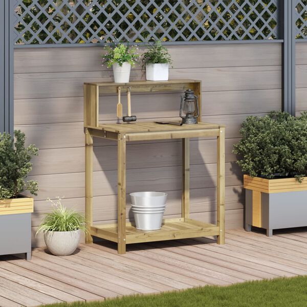 vidaXL Ruukutusp&ouml;yt&auml; hyllyll&auml; 82,5x50x109,5 cm kyll&auml;stetty m&auml;nty