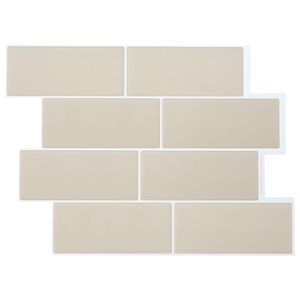 vidaXL Metrolaatta 50 pcs Beige 29 x 21 cm Polyuretaani ja PET
