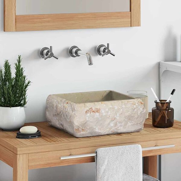 vidaXL Pesuallas kerma 30x30x13 cm marmori