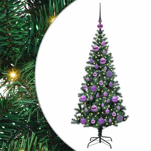 vidaXL Tekokuituinen Esivalmistettu Joulukuusi Vihre&auml; 120 cm