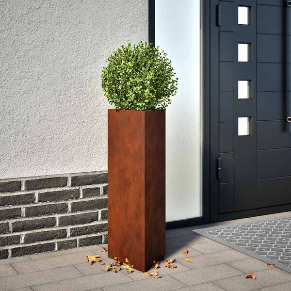 vidaXL Puutarhakukkalaatikko 30x26x75 cm Corten ter&auml;s