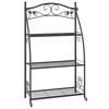 vidaXL Kukkateline musta 56x30x96 cm ter&auml;s