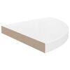 vidaXL Kelluvat kulmahyllyt 4 kpl korkeakiilto valk. 35x35x3,8 cm MDF