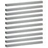vidaXL Puutarhan reunusprofiili 10 kpl 100 x 5 x 5 cm Galvanoitu ter&auml;s