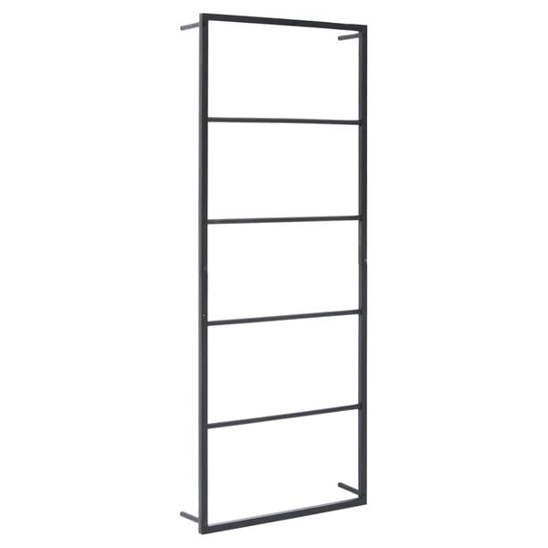 vidaXL Pyyheteline musta 45x10x115 cm teräs