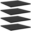 vidaXL Hyllylevy 4 pcs Musta 40 x 40 x 1,5 cm Tekninen puu