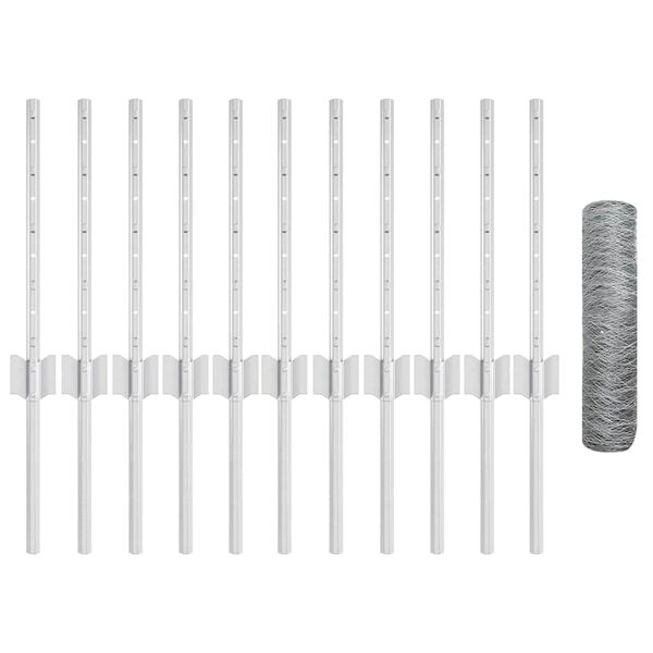 vidaXL Aita ja Tuki Hopea 0,4 x 25 m Ter&auml;s