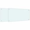 vidaXL Keitti&ouml;n roiskesuojat 2 kpl valkoinen 80x40 cm karkaistu lasi