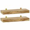 vidaXL Sein&auml;hyllyt 2 kpl 40x15x4 cm t&auml;ysi tiikki