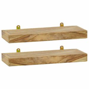 vidaXL Sein&auml;hyllyt 2 kpl 40x15x4 cm t&auml;ysi tiikki