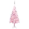 vidaXL Tekojoulukuusi palloilla esivalaistu pinkki 120 cm PVC