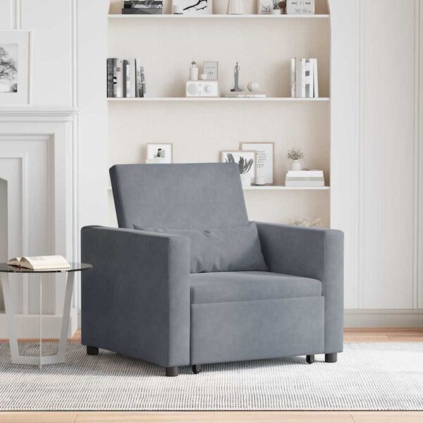 vidaXL Yksittäinen sohvasänky Tummanharmaa 90 x 165 x 87 cm Sametti