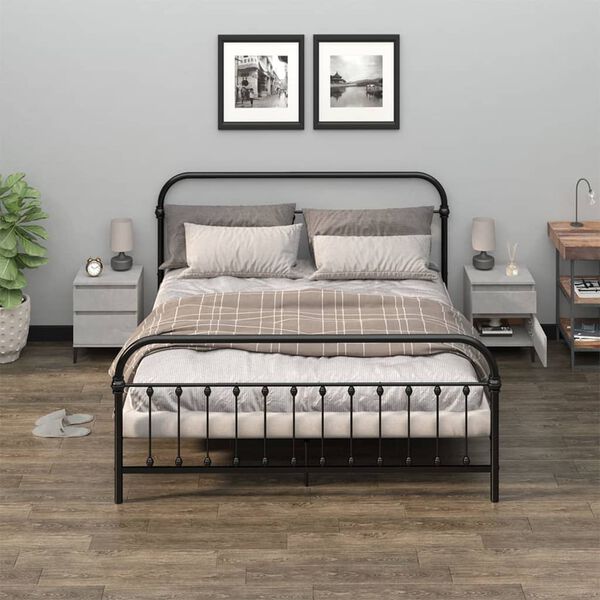 vidaXL Yöpöydät 2 kpl betoninharmaa 40x35x50 cm