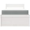 vidaXL S&auml;nky laatikoilla ja patjalla valkoinen 90x200 cm t&auml;ysi m&auml;nty