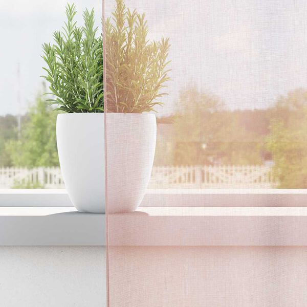 vidaXL Voileeverhot tangotaskuilla 2 kpl vaaleanpunainen