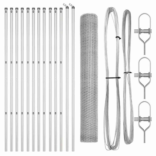 vidaXL Aitalatu Hopea 25 x 1 m (13 mm verkko) Ter&auml;s