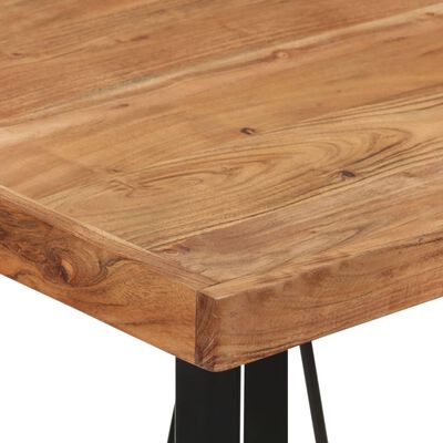 vidaXL Baaripöytä 55x55x107 cm täysi akasiapuu ja rauta