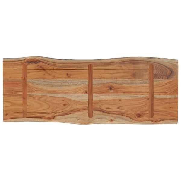 vidaXL P&ouml;yt&auml;levy 80x40x2,5 cm suorakaide t&auml;ysi akasiapuu el&auml;v&auml; reuna