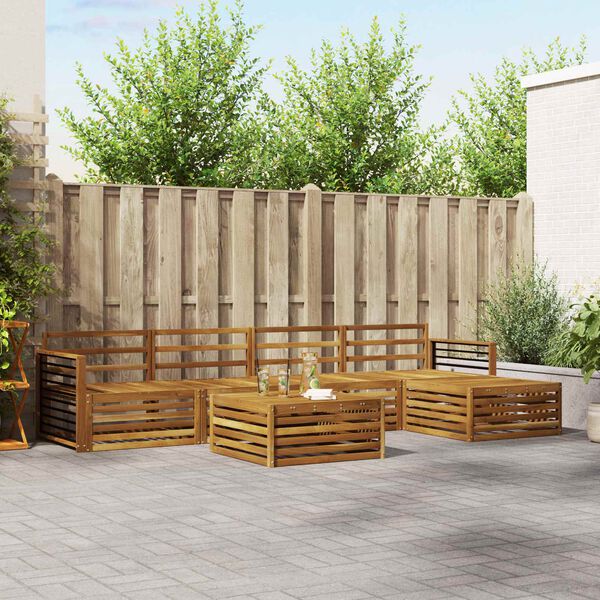 vidaXL Ulkosohvakokoelma 6 pcs Luonnollinen