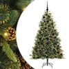vidaXL Kunsti Taitettava Joulupuuni, jossa on K&auml;pyj&auml; Vihre&auml; 180 cm