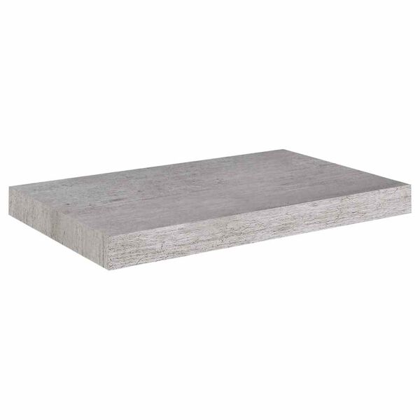 vidaXL Kelluva sein&auml;hylly betoninharmaa 50x23x3,8 cm MDF