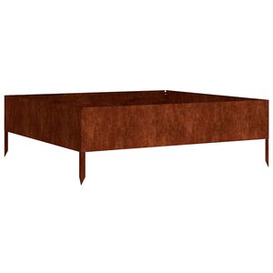 vidaXL Korotettu kukkalaatikko 100x100x33,5 cm Corten ter&auml;s