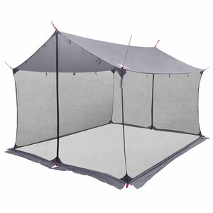 vidaXL Camping-teltta verkkoseinill&auml; Harmaa ja oranssi
