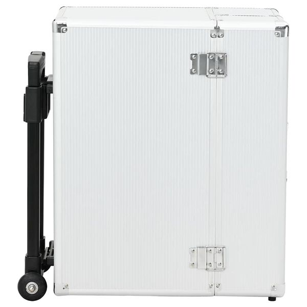 vidaXL Vetolaukku 47x39x27 cm hopea alumiini