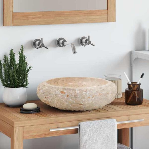 vidaXL Pesuallas marmori 40x12 cm kerma