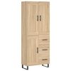 vidaXL Kaappi Sonoma tammi 69,5x34x180 cm tekninen puu
