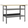 vidaXL Ty&ouml;taso harmaa 120x60x85 cm ter&auml;s