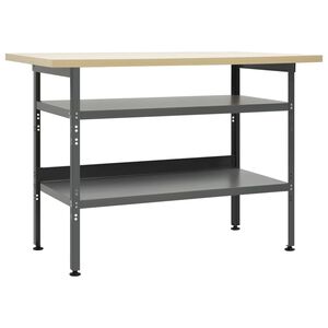 vidaXL Ty&ouml;taso harmaa 120x60x85 cm ter&auml;s