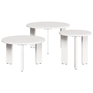 vidaXL Sohvap&ouml;yt&auml; 3 kpl Valkoinen 47,5 x 47,5 x 27 cm T&auml;ysi m&auml;nty