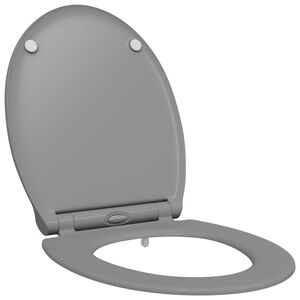vidaXL WC-istuin Harmaa 45,5 x 37,5 x 3,8 cm Duroplast