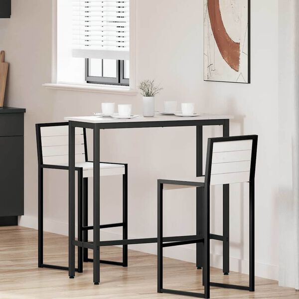 vidaXL P&ouml;yt&auml; Valkoinen 100 x 40 x 101 cm Kehitetty puu ja ter&auml;s