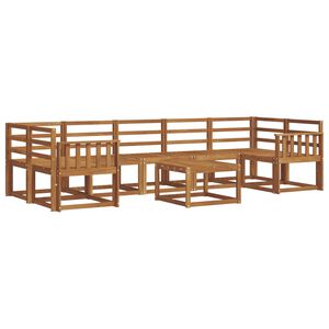 vidaXL Ulkosohvakokoelma 8 pcs Luonnollinen Tihe&auml; akasiapuu