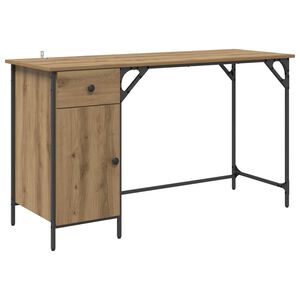 vidaXL Tietokonep&ouml;yt&auml; Artisan tammi 131 x 48 x 75 cm Tekninen puu